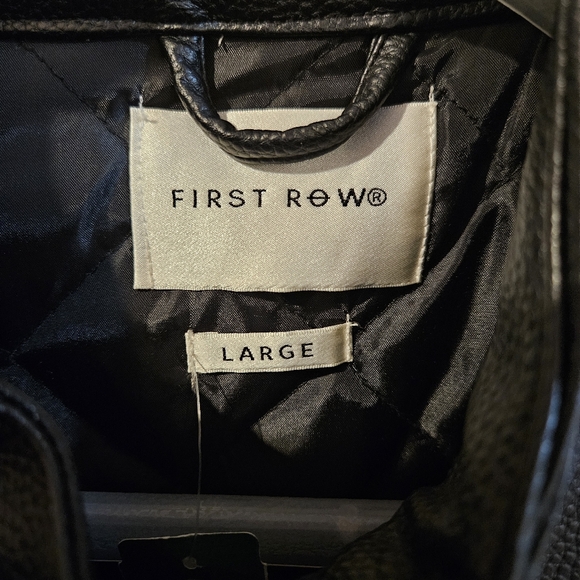 FIRST ROW Faux-Leather Biker Jacket - Picture 5 of 8